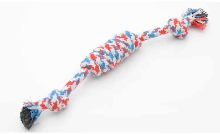 
Random Color New Dog Pet Puppy Chew Cotton Rope Ball Braided Knot Toy Durable Braided Bone Rope Funny Tool 