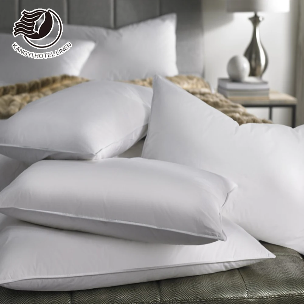 Luxury Hilton Duck Down Pillows 100% 233T Feather Proof Hotel Pillow Insert For Luxury Hotel