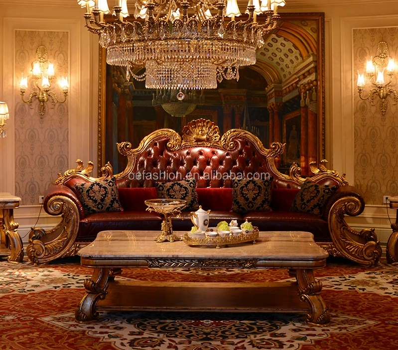 OE-FASHION Furniture Factory Provided Living Room Sofas/red leather Royal Sofa