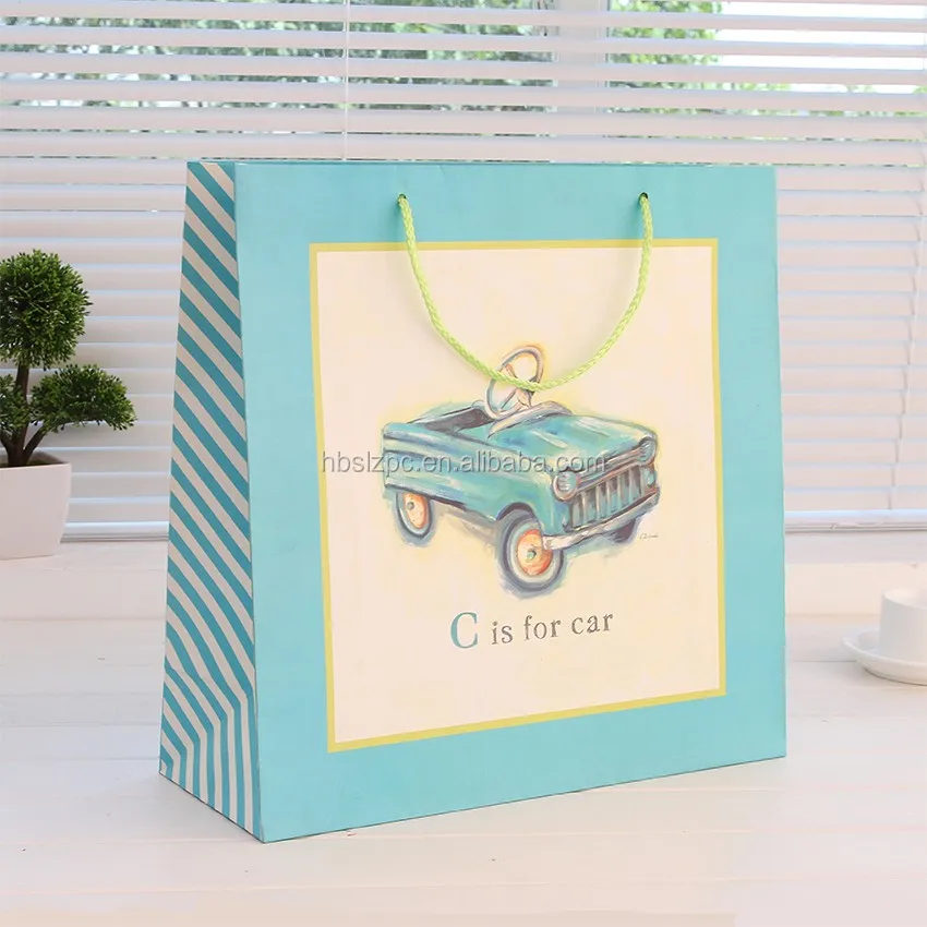 2020 Cheap Wholesale Custom Logo Printed Cartoon Packing Kraft Paper Bag,High quality Recyclable Cartoon Shopping Paper Gift Bag