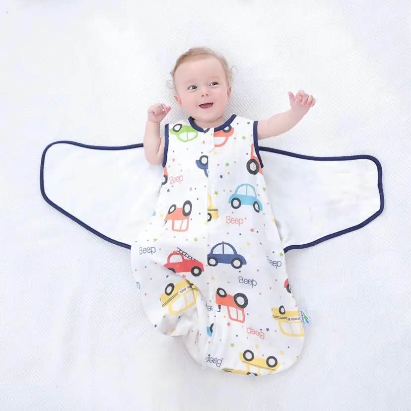 
2019 Nantong Factory muslin wraps organic baby swaddle cotton car newborn & infant baby swaddle wrap baby sleeping bag 