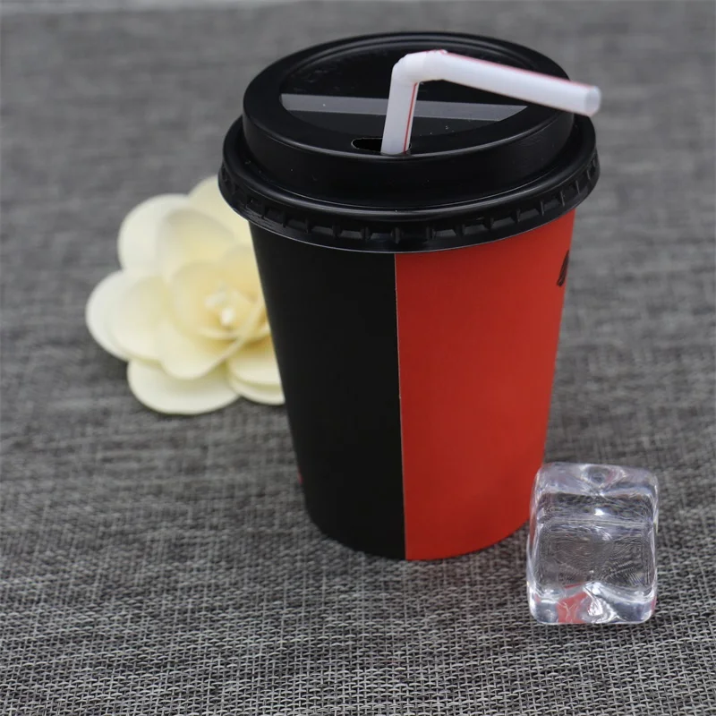 
High quality disposable coffee cups 8oz logo printed paper hot coffee cup with lid 