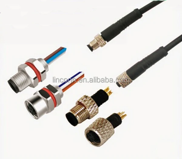 M5 connector, waterproof circle connector,M5 cable connector