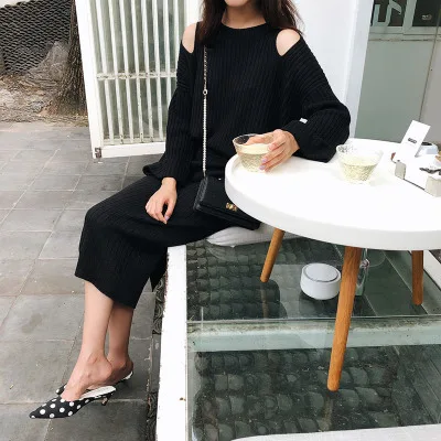 
Knitwear two set high quality cashmere women sweater 