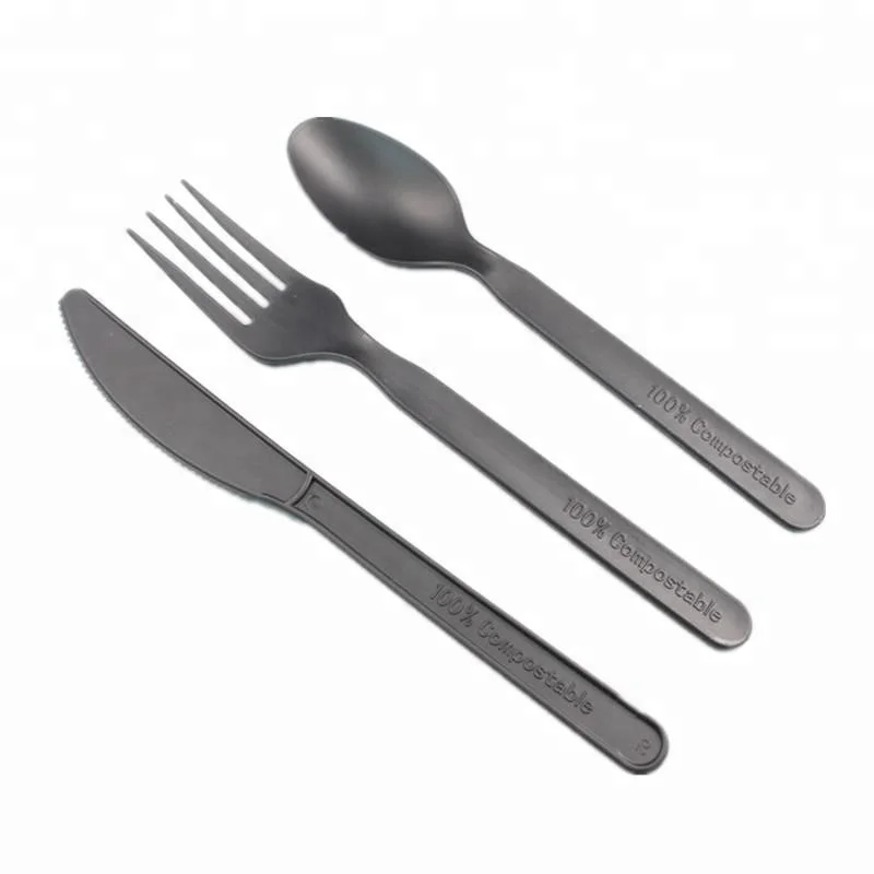 100% Biodegradable Eco-friendly Disposable Wholesale Plastic PLA Cutlery
