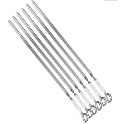 Stainless Steel Barbecue Skewers Kabob Skewers  Reusable BBQ Sticks