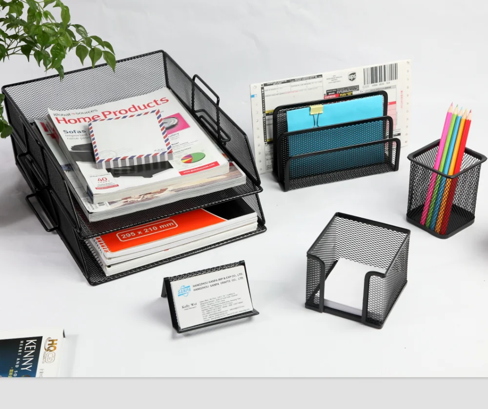 Office Supplies Promotion Gifts Metal Wire Mesh Stationery Set