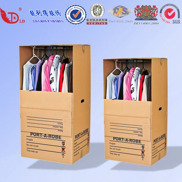 
Wholesale Promotional Strong Brown Wardrobe Moving Boxes Shipping Box Industrial Use packaging items Feature Recyclable Paper 