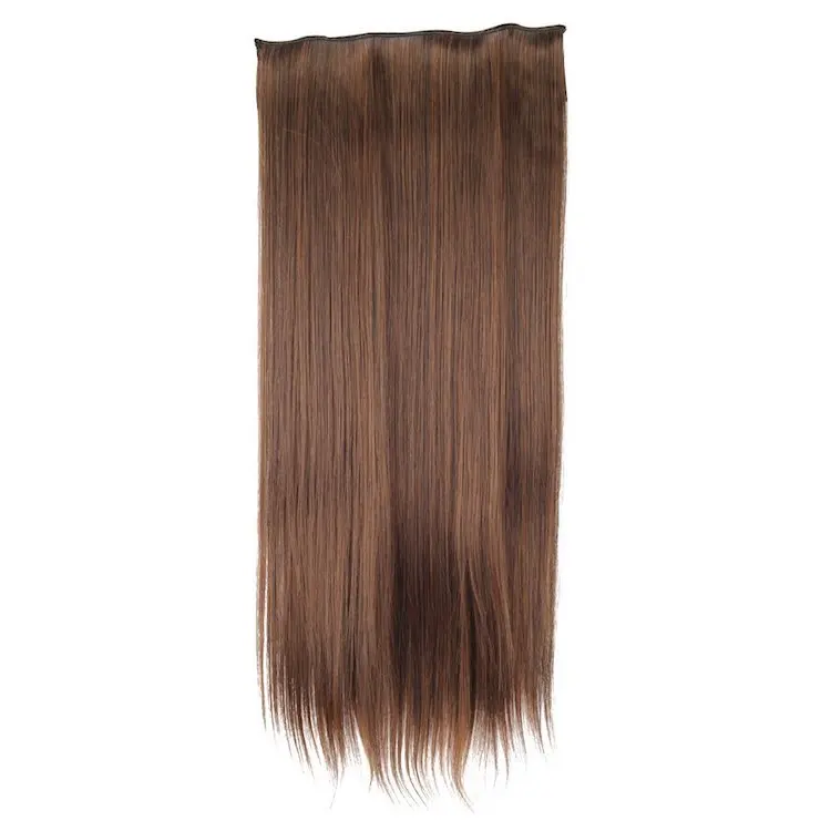 1 piece 5 clips natural looking synthetic hair extensions