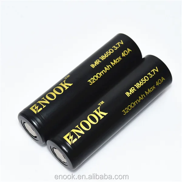 Enook 18650 3200 мАч 40A 3.7 В li-mn ионный аккумулятор для фонарика вдыхание пара mod