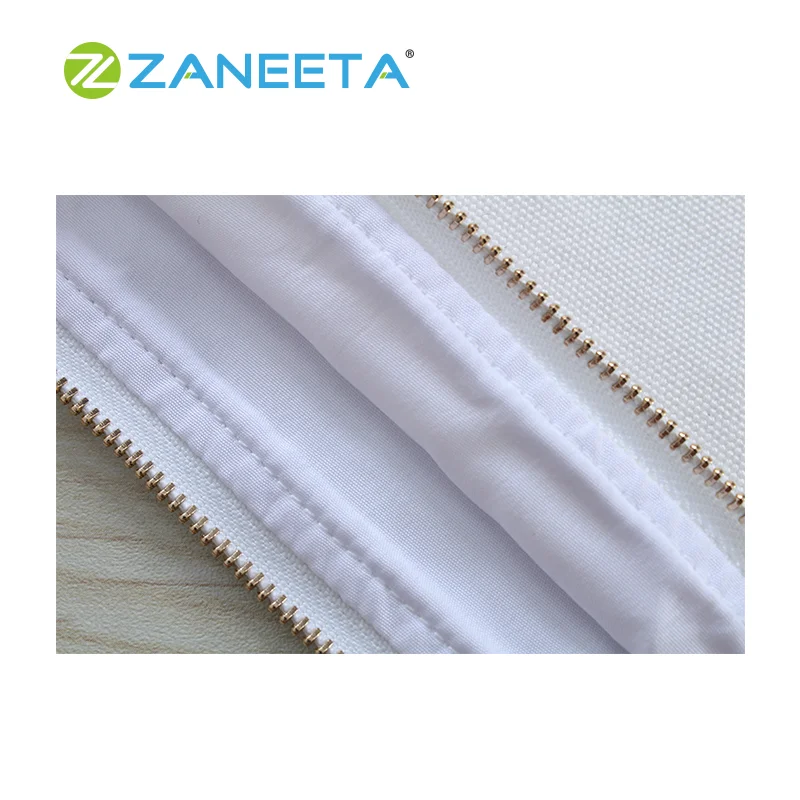 Sublimation Cosmetic Bag Canvas Makeup Bag with Metal Zipper