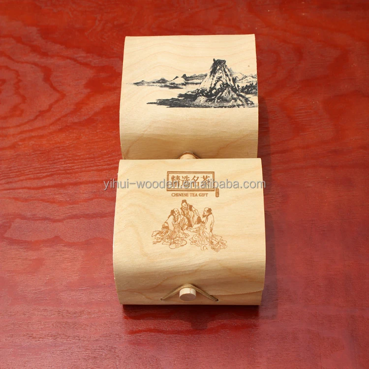 nature wood tea box gift box for storage and packaging