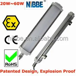 IP66 60W ATEX explosion proof led linear tube light lamp