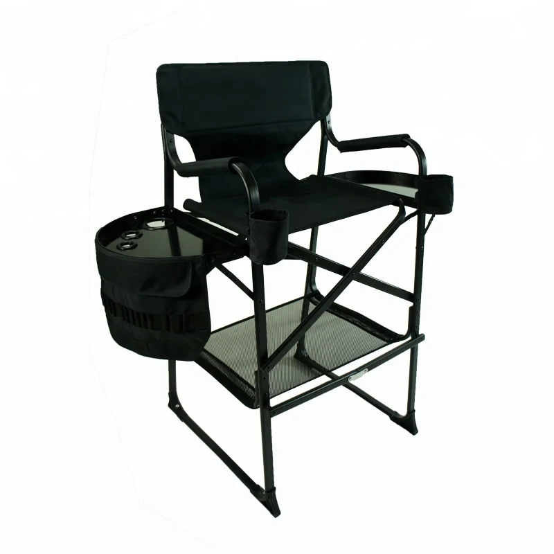 Onwaysports Black Folding Portable Make Up Chair Professional Custom Aluminium Makeup Artist Chair