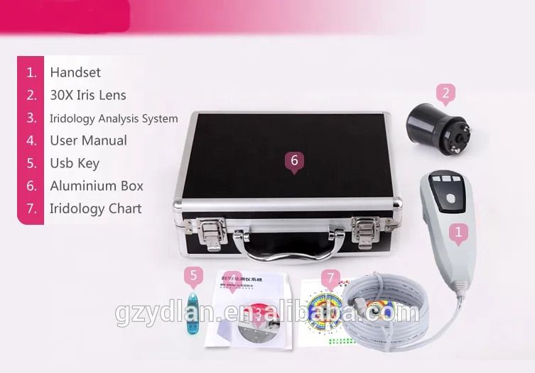 NEW 5.0 MP 4 LED/2 LED USB PRO software iris analyzer machine