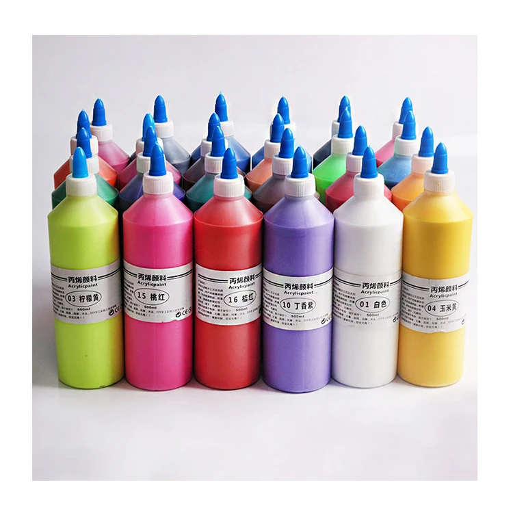 Hot Sale Plastic Bottle 500ML Acrylic Paint