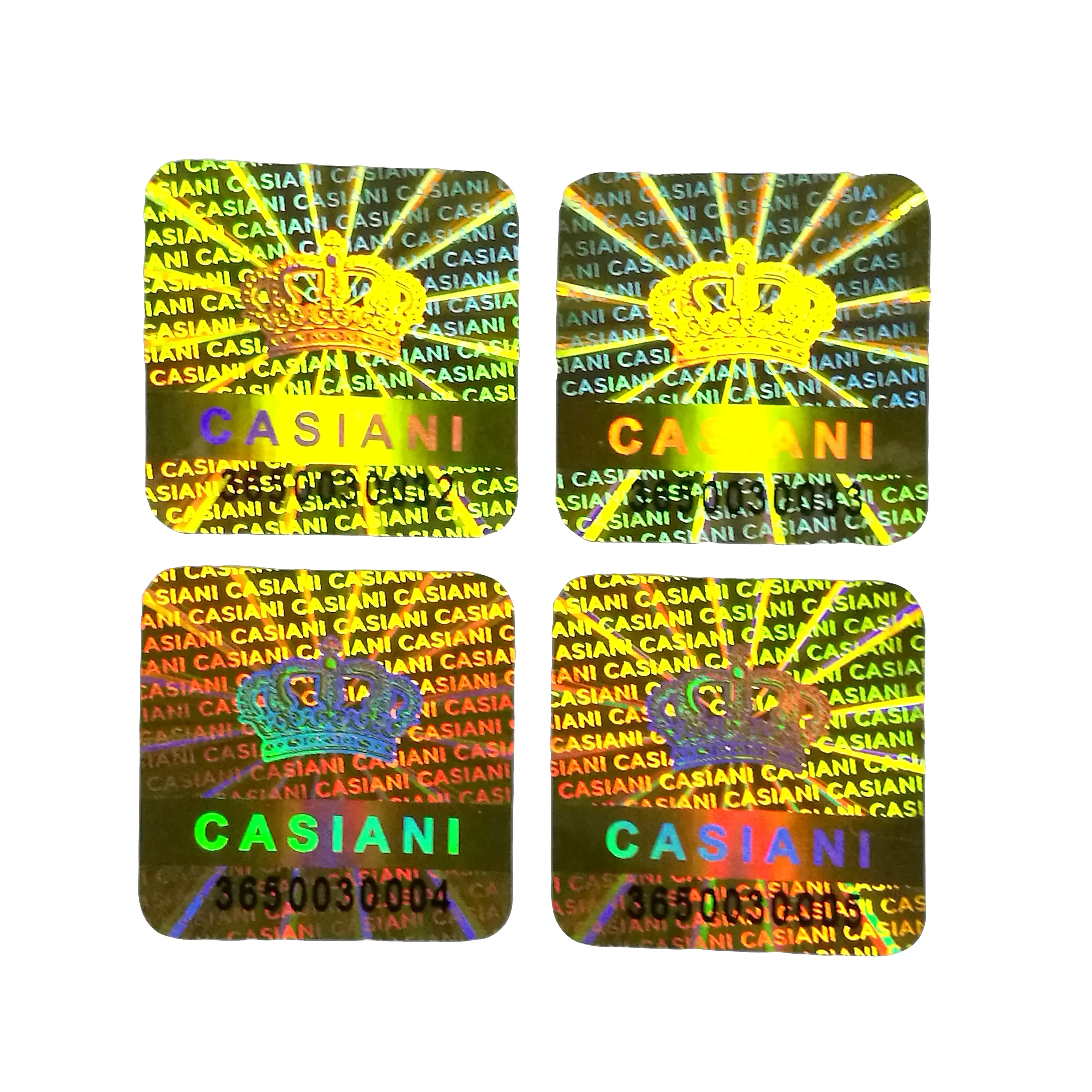 Factory custom eco-friendly waterproof security laser 3D hologram sticker label
