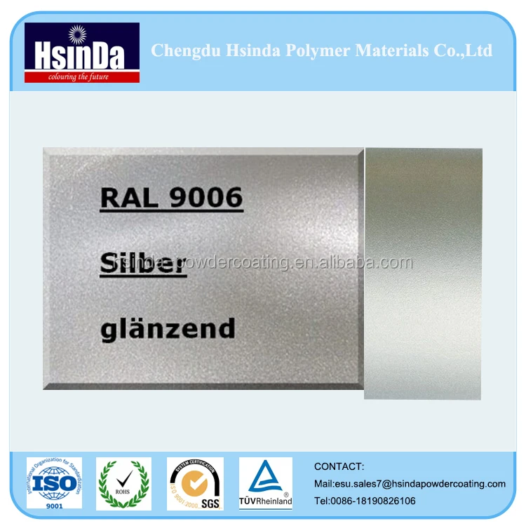 Горячие продажи бесплатный образец ral 9006 распыления порошка