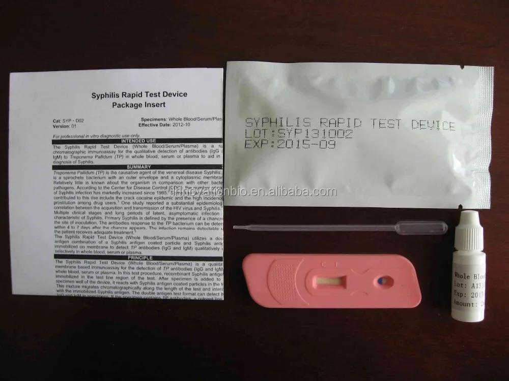 
hot sale Urine/whole blood/serum diagnostic test tp (syphilis) test cassette 