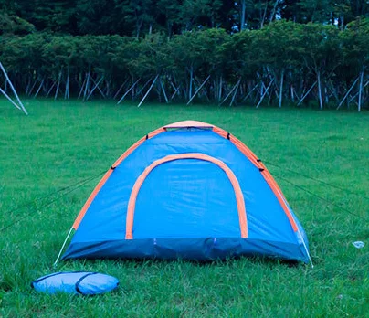 Custom Printed Canopy Tent,Camping Double Decker Waterproof Fireproof 2 Man Custom Tourist Tube Tent