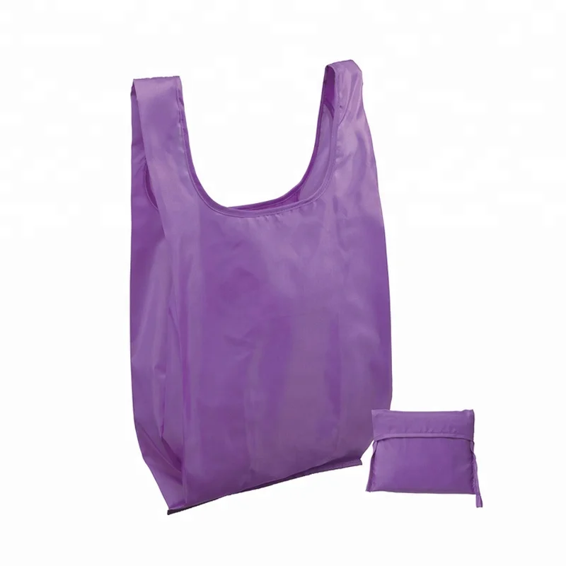 China Manufacturer Custom Logo Printed Polyester Nylon Foldable Christmas Shopping Tote Bag