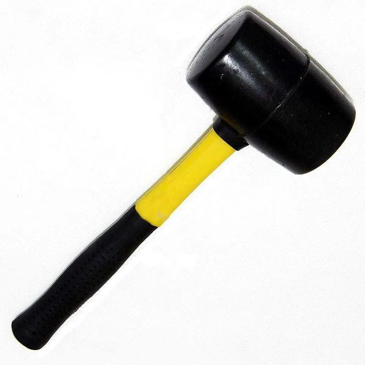 Hot sale High Quality Hand Tools Black Rubber Mallet Flooring Hammer With Wooden Handle