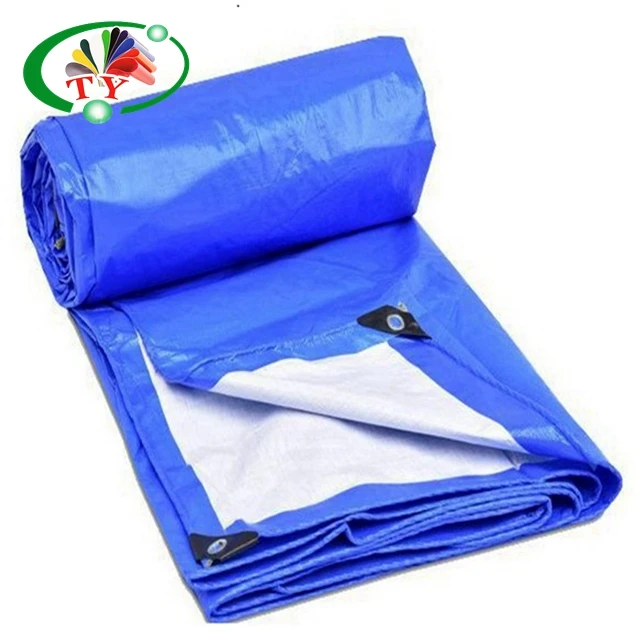 50gsm-300gsm синий/белый сверхпрочный ПЭ брезент для покрытия из Китая