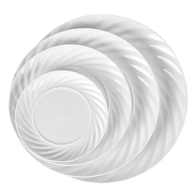 China Hotsale Restaurant Round Pure Plain White Dinner Plate, Appetizer Platter, Dish And Plates$