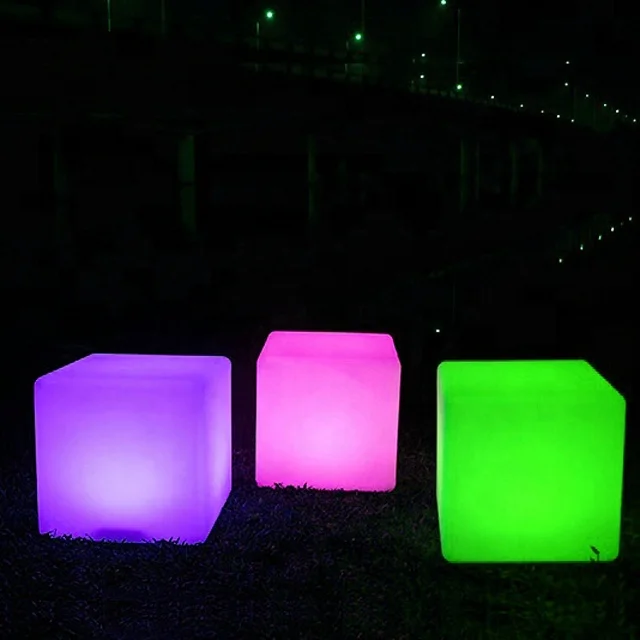 RGB Plastic Bar Storage Home Goods LED Lighting Up Cube Furniture
