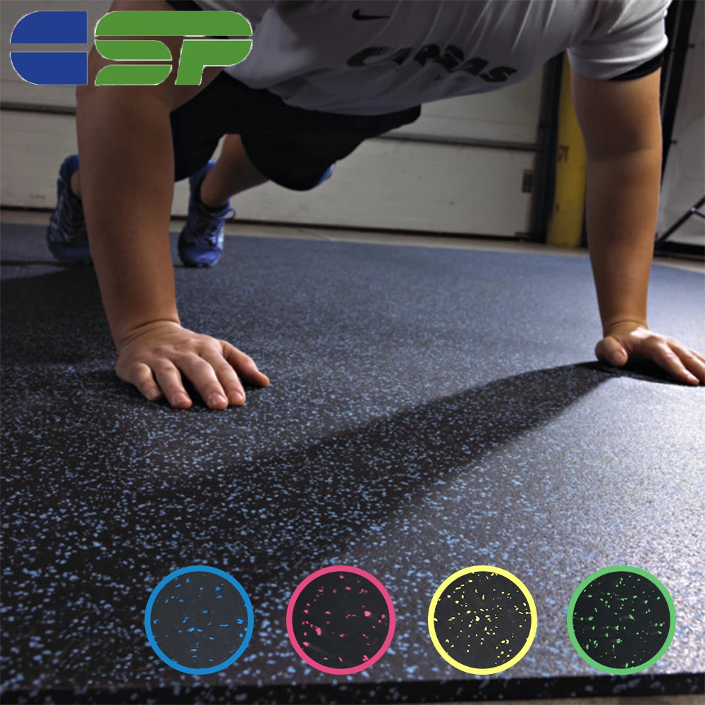 No smell higher density easy clean rubber mat floor for gym