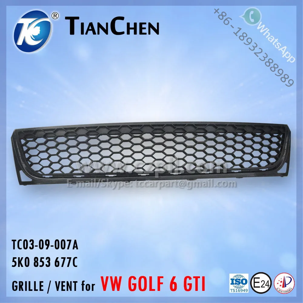 BUMPER GRILLE / AIR VENT for GOLF 6 GTI / FRONT GRILL FOR VW GOLF GTI 5K0 853 677 C - 5K0853677C - 5K0853677