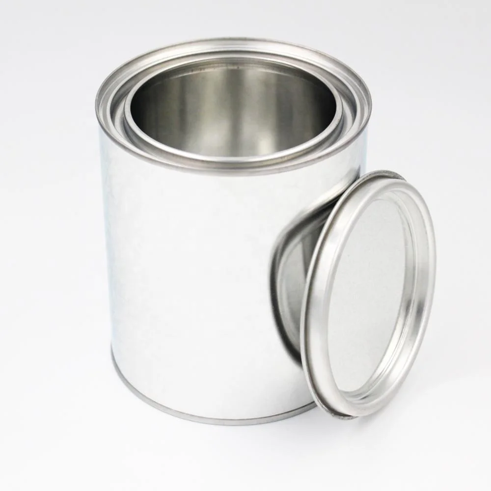 100ml-2Lround empty metal adhesive tin can chemical bucket with lever lid for paint/ adhesive/industrial solvent etc