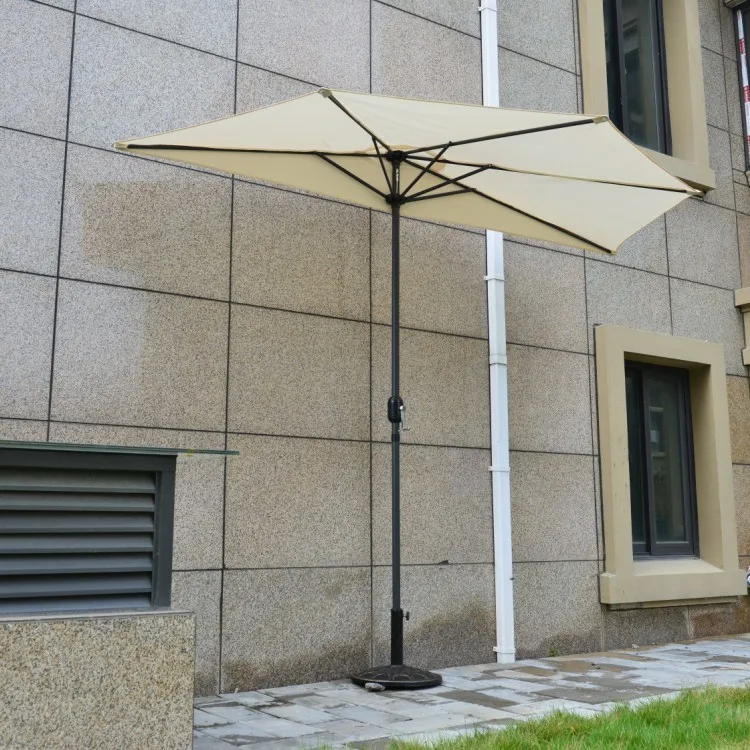 Beige Wall parasol/250 cm Outdoor umbrella/one side Small umbrella