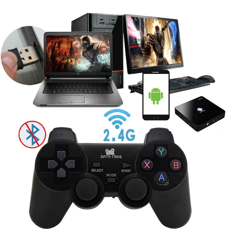 Data Frog Wireless Gamepad For Android for Phone/PC/PS3/TV Box Joystick 2.4G Joypad Game Controller For cellPhone