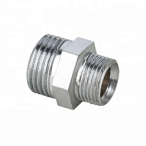 Chrome Plated  Hex  Nipple Coupling Brass NPT BSP Thread Fitting