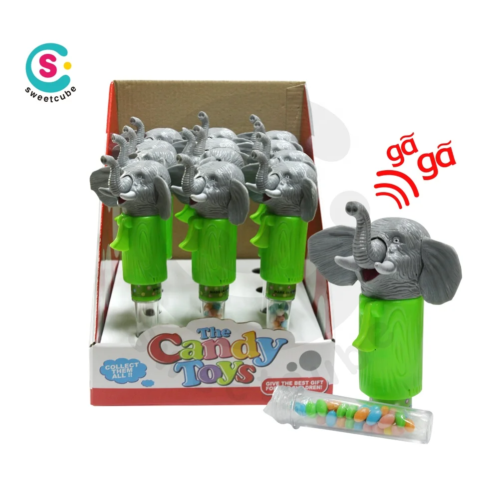 Sweetcube giggle Elephant cheap candy toy with music