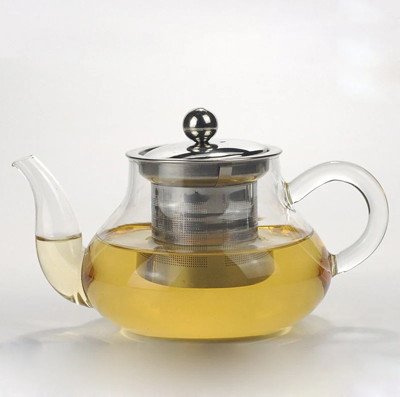 Пользовательские боросиликатное стекло создание чайник из нержавеющей стали заварки
