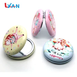 Custom Compact Private Label Pocket Mirror in Round Shape