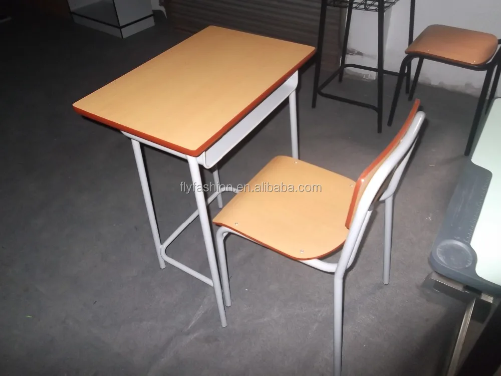 
School tables and chairs,Fixed Single Student Desk&Chair,School Furniture SF-79S 