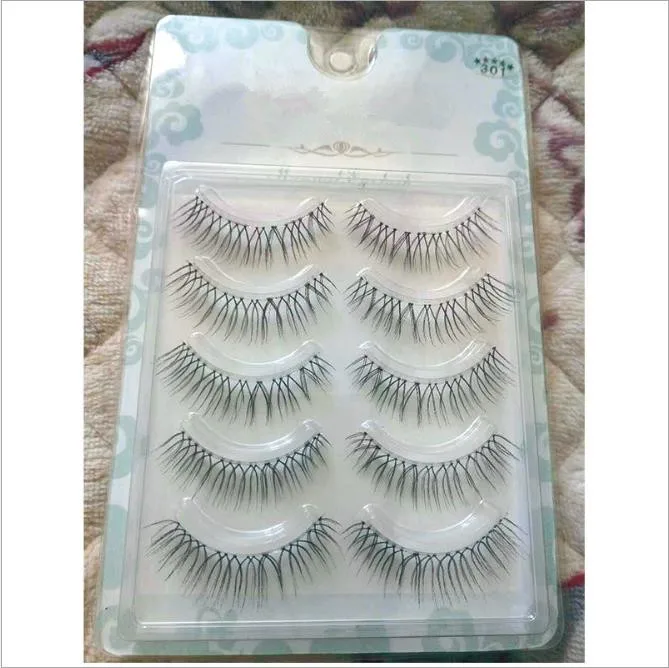 he12681a Natural simulation handmade sharpening false eyelashes for beginners transparent terrier eyelashes