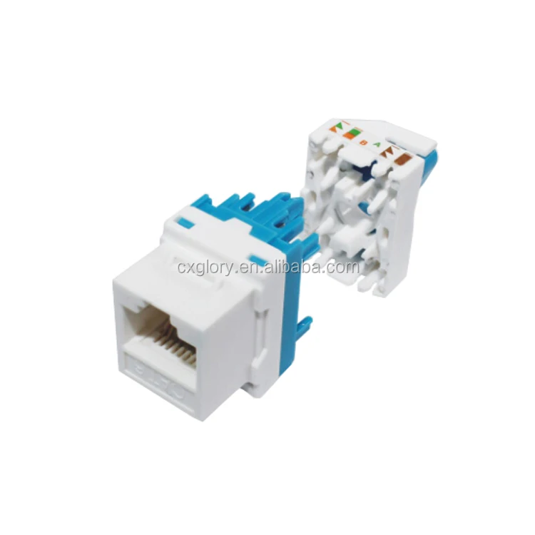  Бесинструментальный вращающийся UTP Cat6 RJ45 keystone