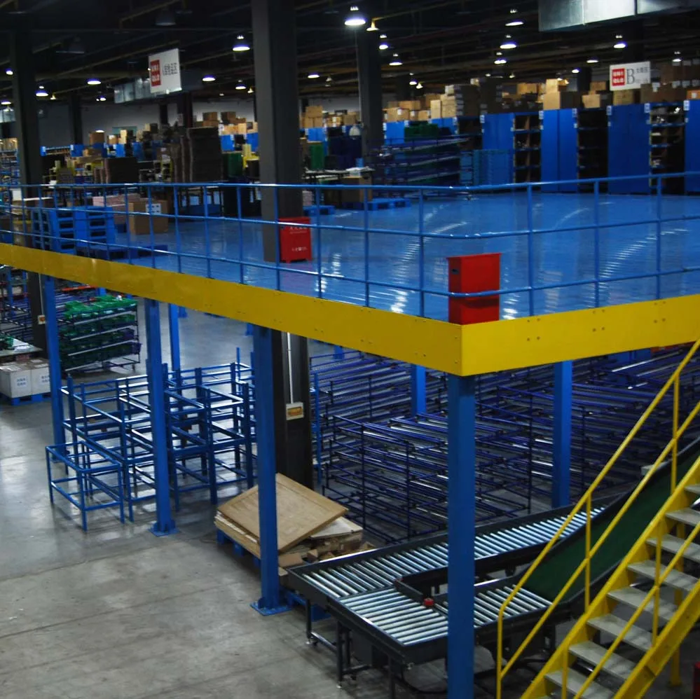 
Customized Industrial Heavy Duty Warehouse Mezzanine Storage Floor Racks Steel Platform 