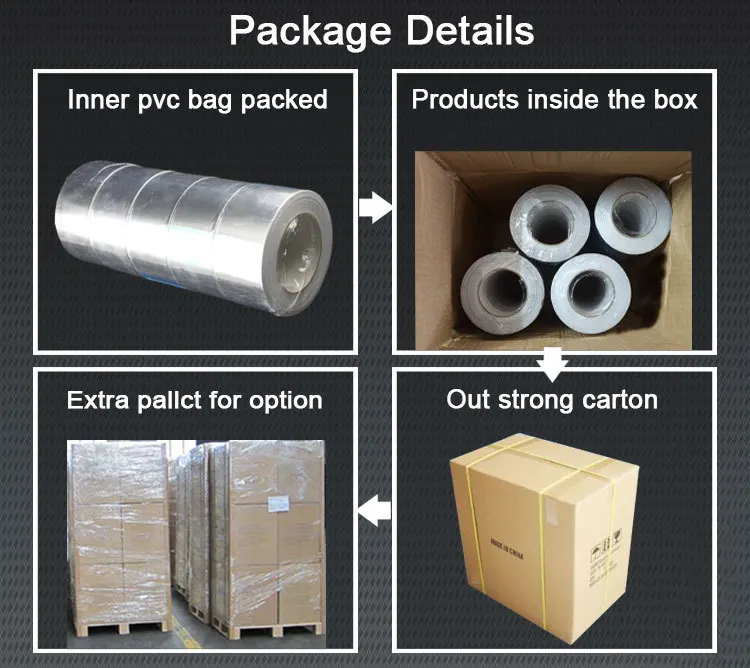 HVAC heat resistant fireproof aluminum sticky foil tape