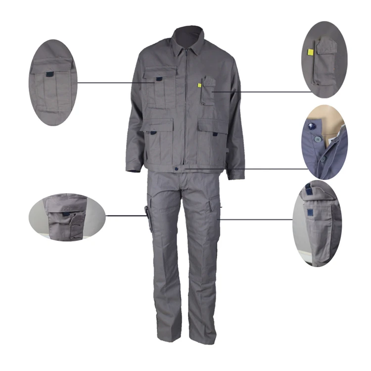 Wholesale 100% Cotton Fire Resistant Uniform For Chemical Engineering