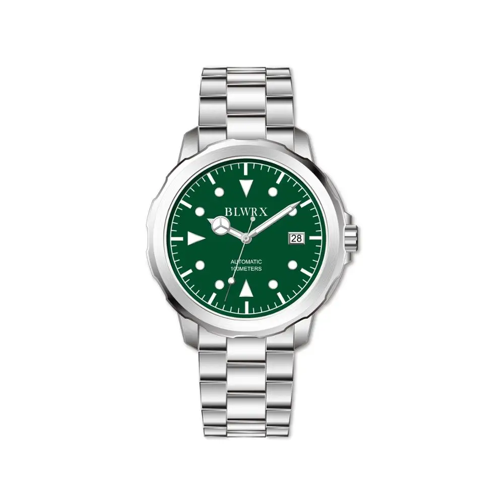 Titanium case and bracelet, Automatic movement NH35, shark diver watch