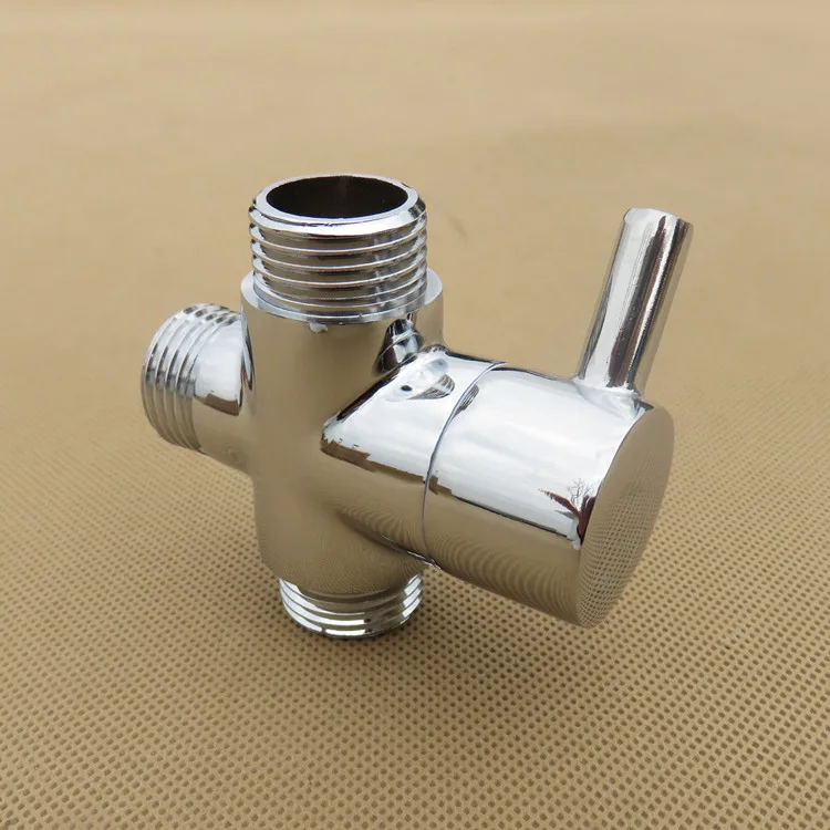 Brass Shower Arm Diverter Valve for Hand Held Showerhead and Fixed Spray Head,G 1/2 3-Way Bathroom Universal Shower System Repla