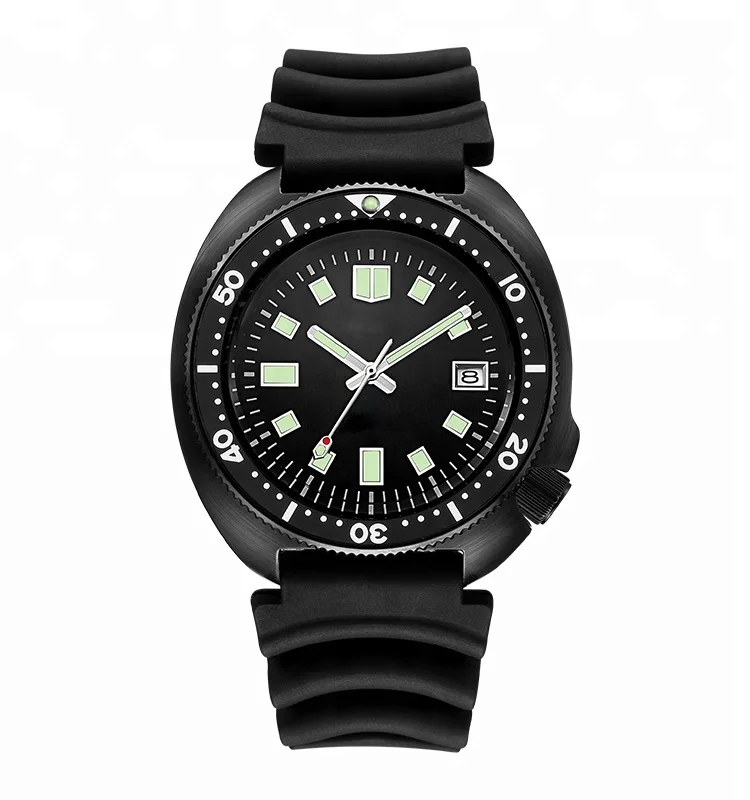 
New Design Custom 316L Stainless steel Turtle Diver Watch 6105 japanese NH35 Automatic movement watch 