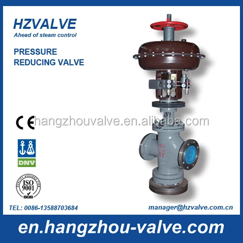 Pneumatic steam pressure reducing valve