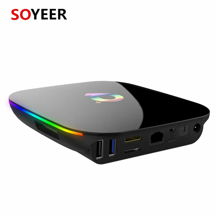 New design Q plus 4G 64GB Run fast Smart Intel tv box Q+ support HDR+