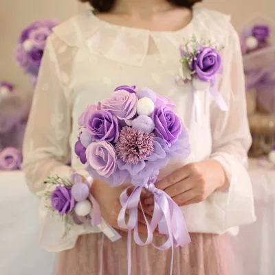 
ZH0445X Beautiful wedding bouquet High Quality Rose For Wedding Birthday Party Decorations 